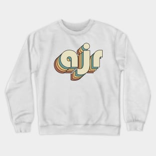 AJR Retro Rainbow Typography Style 70s Crewneck Sweatshirt